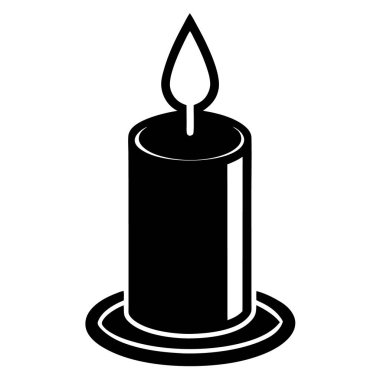 Mum simgesi. Mum vektörünün basit illüstrasyonu