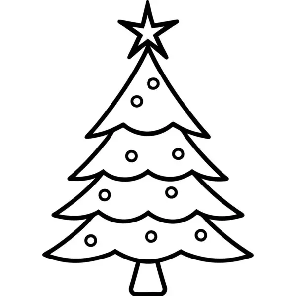 Noel ağacı simgesi, basit vektör