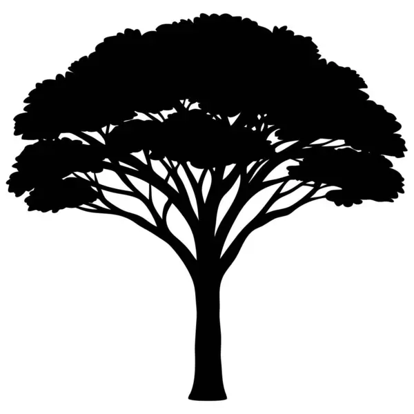 black tree silhouette. vector illustration. tree vector art