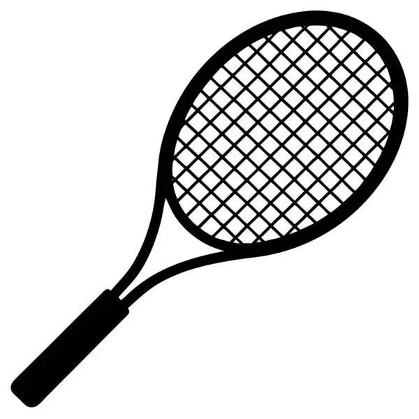 Beyaz arkaplanda tenis raketi