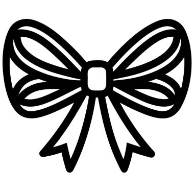 kurdele yay simgesi, vektör illüstrasyonu