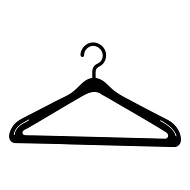 Askı simgesi vektörü. Taslak vektör işareti. izole edilmiş askı sembolü çizimi