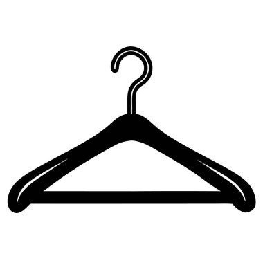 Askı vektör simgesi. beyaz arkaplanda izole edilmiş ana hat vektör simgesi, hanger illüstrasyonu