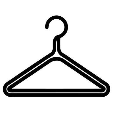 Askı elbise simgesi, askı vektör çizimi