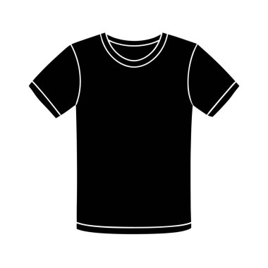 gömlek simgesi, vektör siyah renk tasarımı
