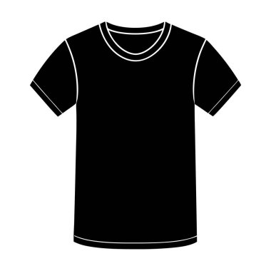 siyah gömlek modelleme izole vektör çizimi