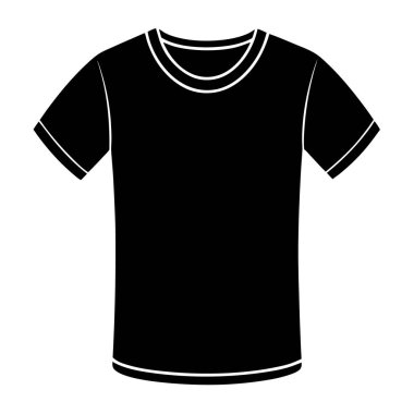 Siyah t-shirt beyaz arkaplanda izole