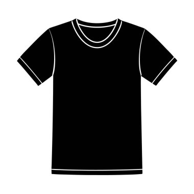 Gömlek ikonu. giysi vektör simgesi ve tshirt modelleme sanatının düz çizimi