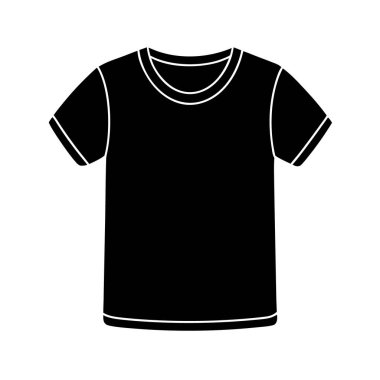 Boş tişört simgesi. Siyah-t-shirt vektör simgesinin basit gösterimi