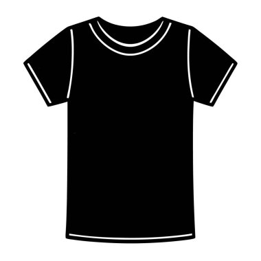 siyah ve beyaz t-shirt model vektörü