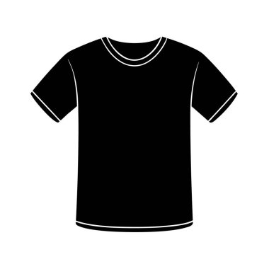 Beyaz arka planda siyah tişört. vektör illüstrasyonu