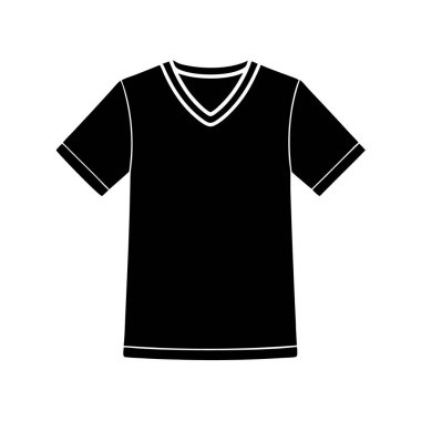 siyah t-shirt ikon vektör çizimi