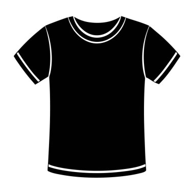 Siyah gömlek ikonu. Erkek giysi vektörünün basit bir gösterimi