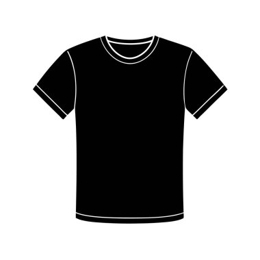 siyah t-shirt model vektör sanatı, basit biçim