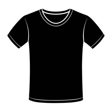 t-shirt model vektörü siyah arkaplanda izole edildi