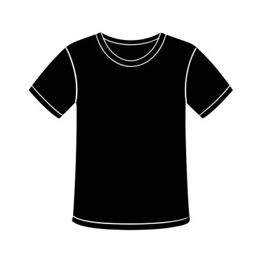 shirt siyah vektör simgesi.