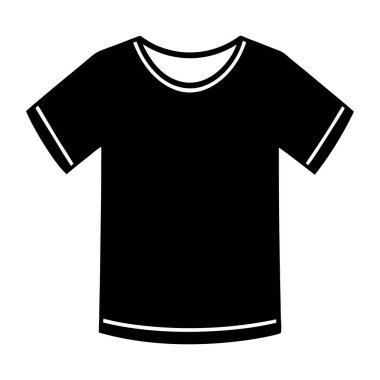 Gömlek ikonu. Tişört vektör simgesinin basit gösterimi