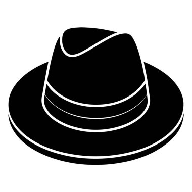 Şapka ikonu. Şapka vektörü simgesinin basit gösterimi