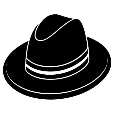 beyaz zemin üzerine siyah şapka