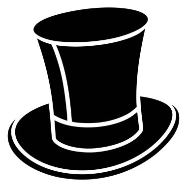 sihirbaz şapkası ve silindir şapka vektörü veya renk çizimi