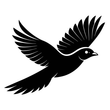 Uçan kuşun vektör silueti