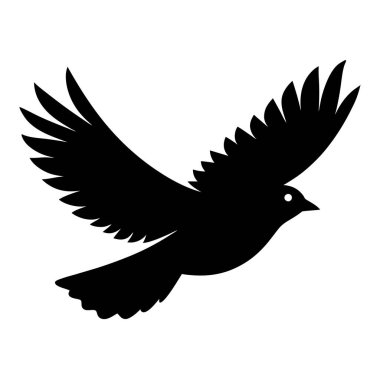 kuş siluet vektör çizim