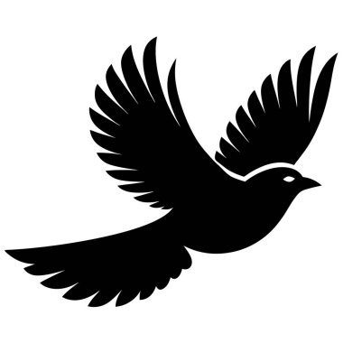 Güvercin ikonu. Güvercin vektör simgesinin basit bir gösterimi