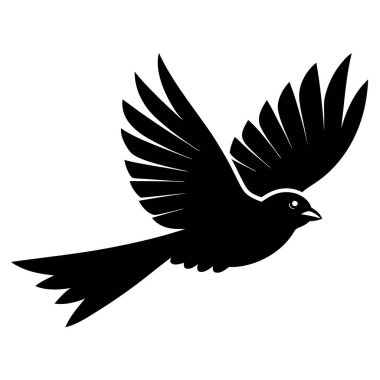 Güvercin kuş ikonu. Beyaz arkaplanda izole edilmiş güvercin vektör simgesinin basit bir çizimi