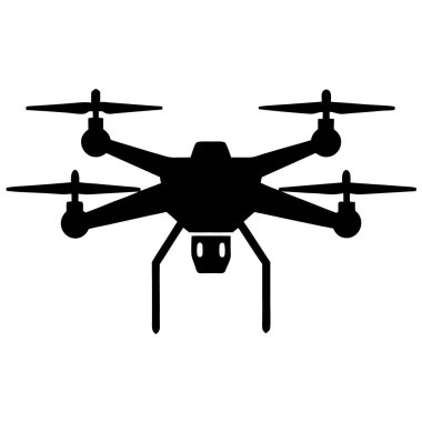Drone simgesi, basit vektör tasarımı