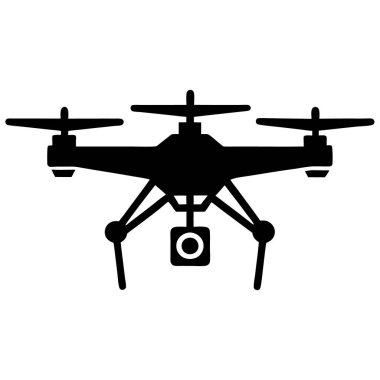 Siyah siluetli dron