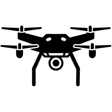 Drone teknolojisi simgesi, vektör illüstrasyonu
