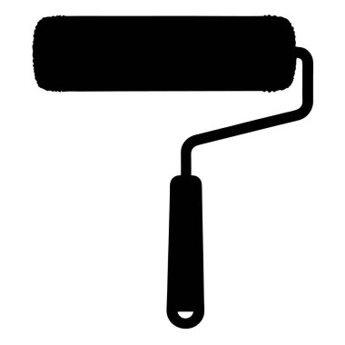 Siyah beyaz boya fırçasının vektör çizimi