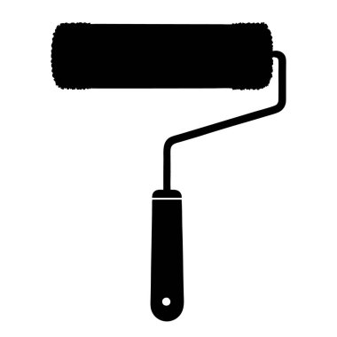 boya silindirli fırça simgesi, basit tasarım