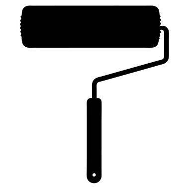 Boya fırçası ikonu. Beyaz arkaplanda izole edilmiş web tasarımı için boya fırçası vektör simgesinin basit bir gösterimi