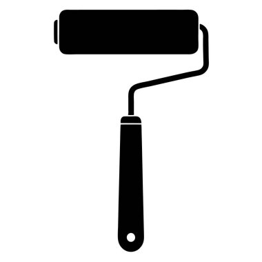 boya fırçası ikonu. Boya fırçası vektör simgesinin basit bir gösterimi