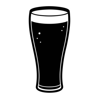 Cam bira bardağı simgesi, basit stil.