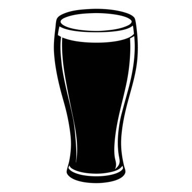 Bira bardağı ikonu. Cam vektör simgesinin basit bir gösterimi