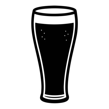 Cam bira ikonu. Bira vektörü illüstrasyonunun basit tasarımı.