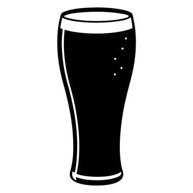 Bira kupası ikonu. Beyaz arkaplanda izole edilmiş web tasarımı için bira kupası vektör simgesinin basit çizimi