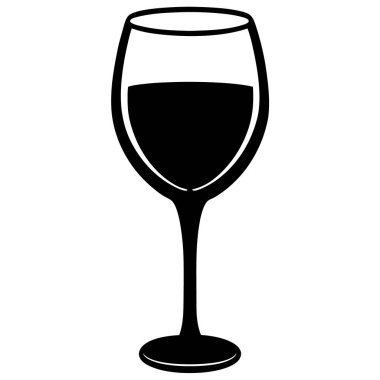 şarap camı siluet simgesi