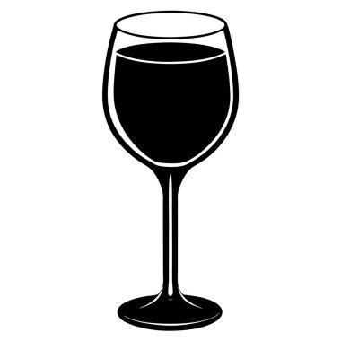 Şarap kadehi simgesi, basit stil.
