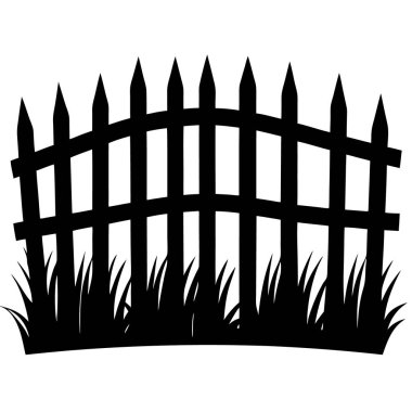 Çit simgesi. Çit vektör simgesinin basit çizimi