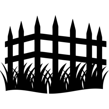 Basit bir çit simgesi. Çit vektör simgesinin basit çizimi