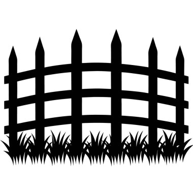 çit simgesi, vektör çizimi