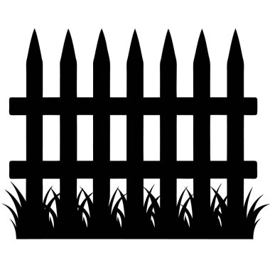 Çit simgesi. Çit vektör simgesinin basit çizimi