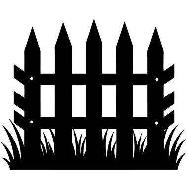 bahçe çiti ikonu vektör illüstrasyonu