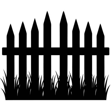 çit vektör simgesi, siyah vektör simgesi beyaz arkaplanda izole edildi