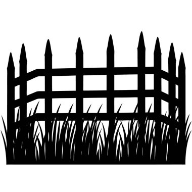 Çit simgesi. Çit vektör simgesi web için basit örnek