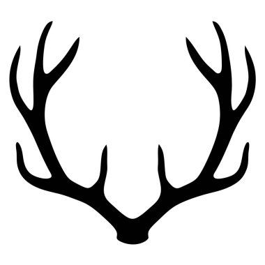 Geyik boynuzunun vektör çizimi