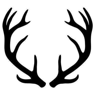 Boynuzların geyik boynuzu vektör çizimi